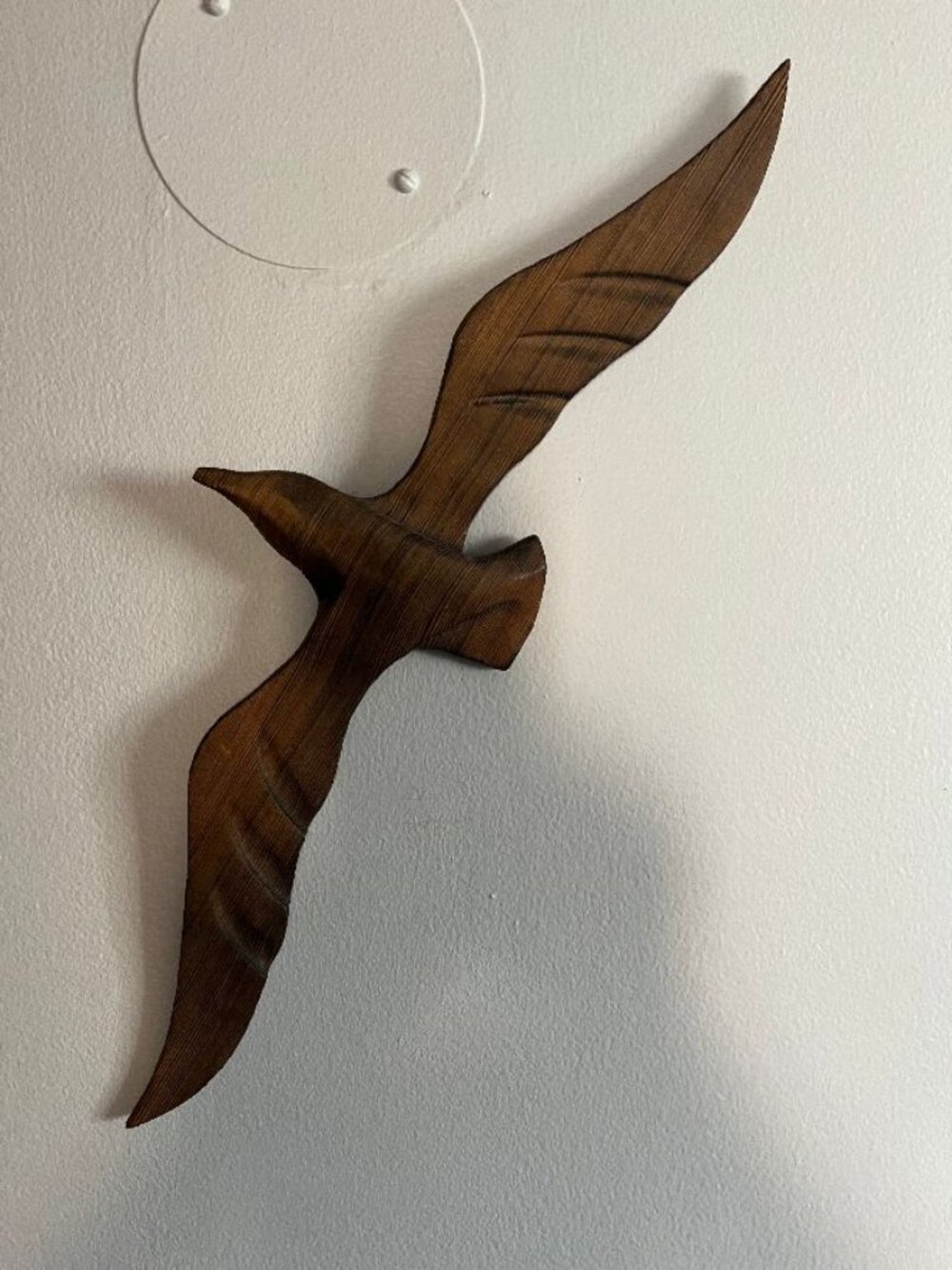 Vintage 18-Inch-Long Carved Wood Bird